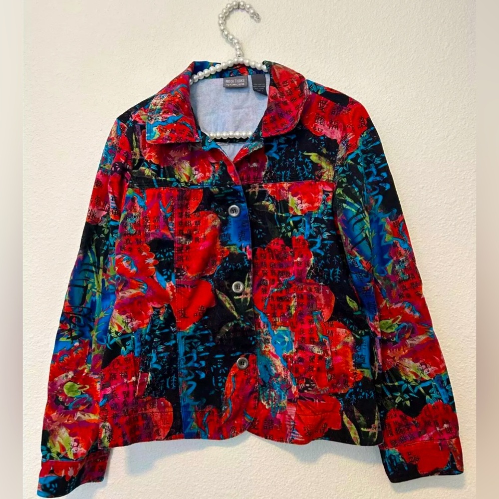 Vintage Chicos Floral Jacket
